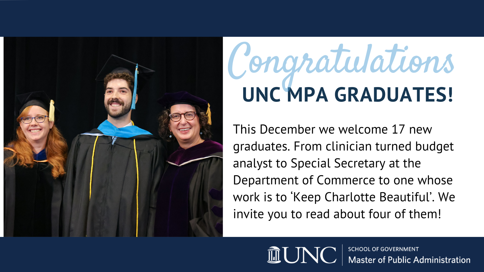 This is Us – Meet some of our Newest UNC MPA Graduates Featured Image