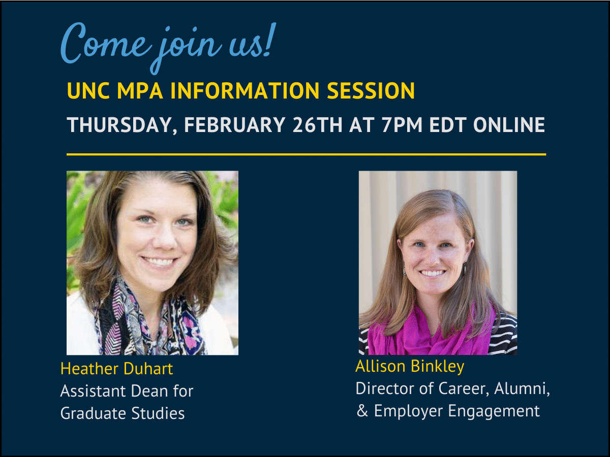 UNC MPA General Information Session Featured Image