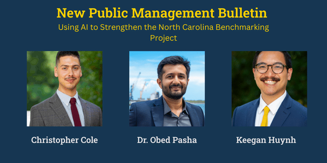 Professor and two students write bulletin on the value of AI in NC Benchmarking project research Featured Image