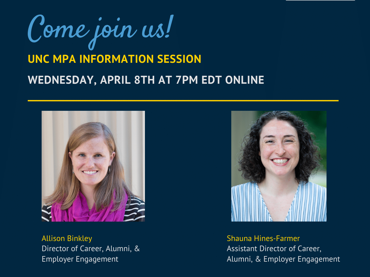UNC MPA General Information Session Featured Image