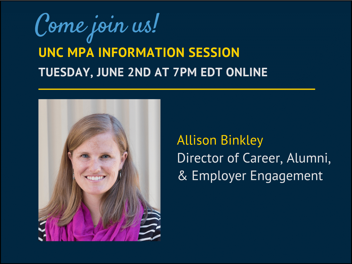 UNC MPA General Information Session Featured Image